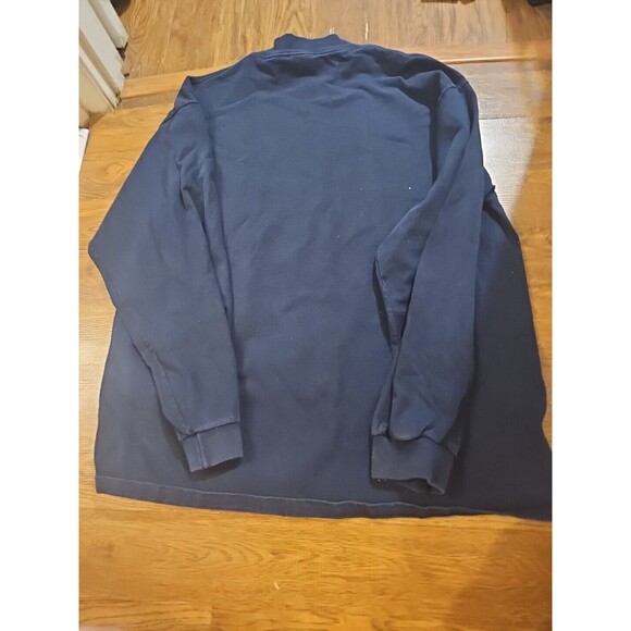 VTG 90s Nike Sweatshirt Men's XL Navy Blue High Neck Long Sleeve Swoosh - Picture 8 of 8